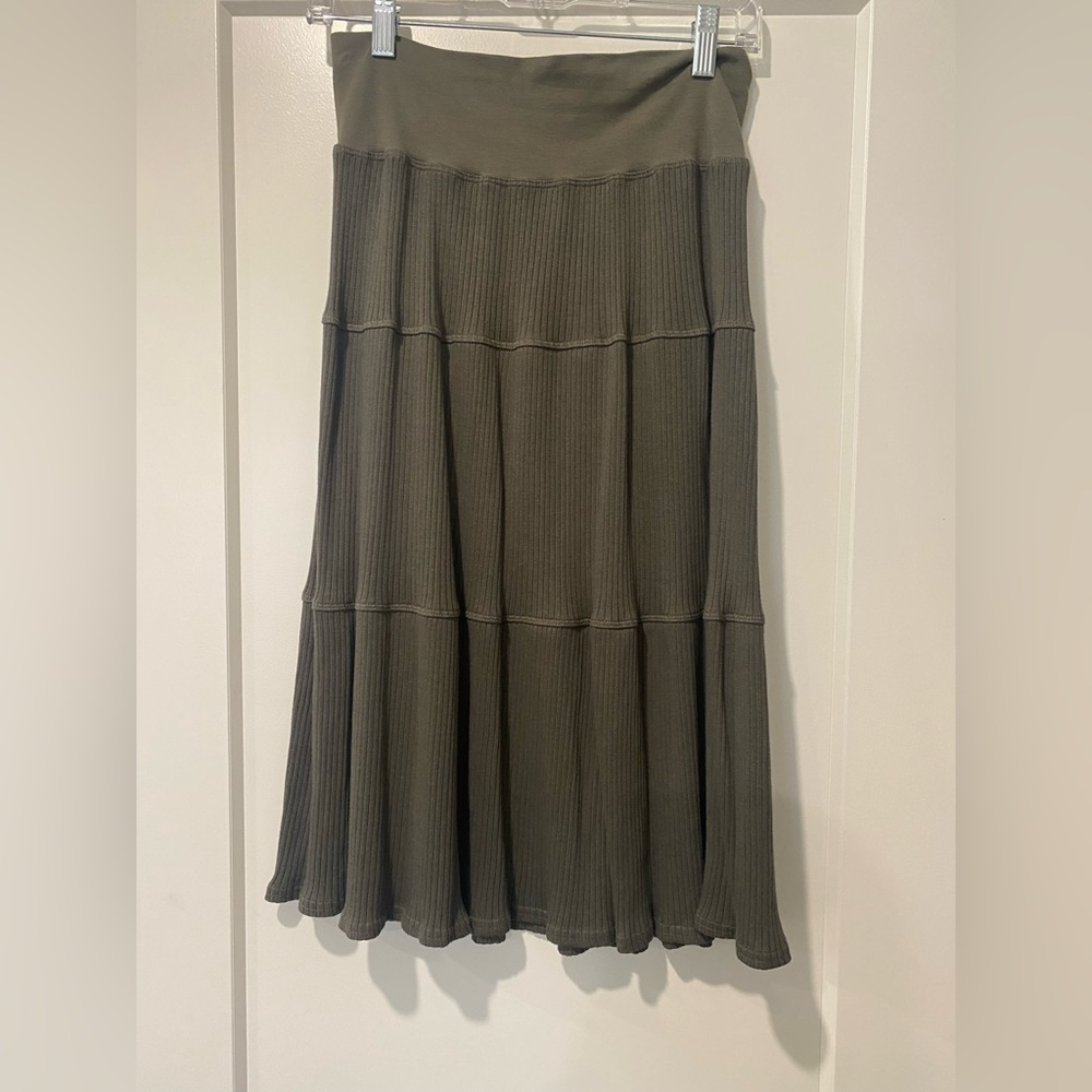 Hard Tail green midi skirt
